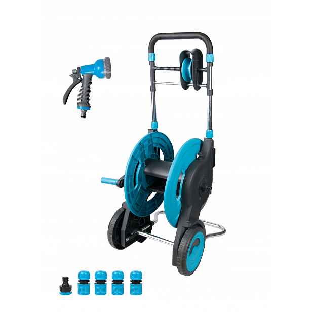 Vozík Stojan S Vodítkem Na Hadice 1/2" 50 m nebo 3/4" 25 m s přípojkami
