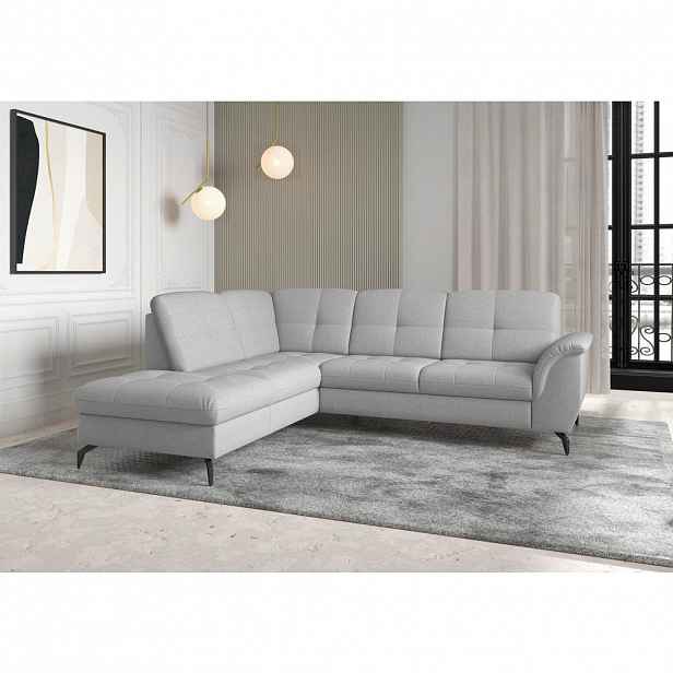 Sit & More ROHOVÁ SEDAČKA, textil, světle šedá
