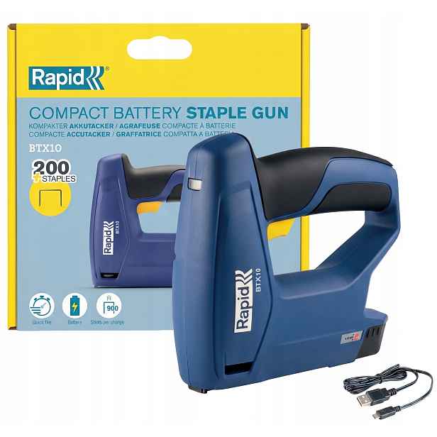 Akumulátorová sešívačka BTX10 Rapid typ 53 4-10 mm 200 sponek