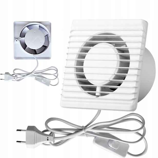 Nástěnný Odtahový Ventilátor 100 MM S Samouzavíracím Zpětným Ventilem