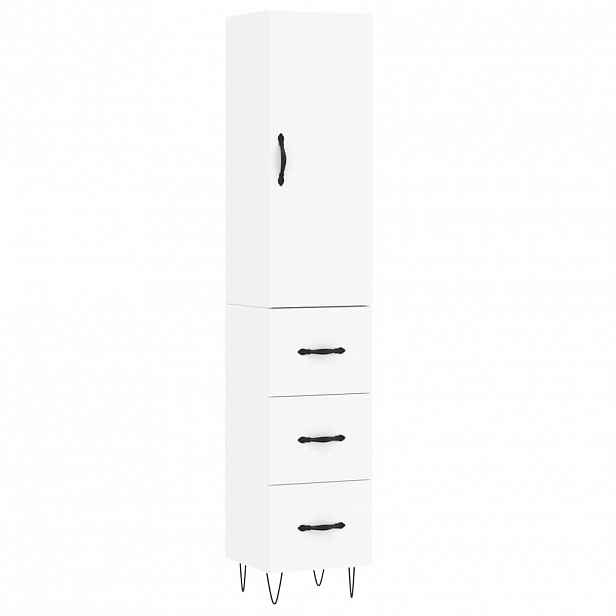 vidaXL Skříň highboard bílá 34,5 x 34 x 180 cm kompozitní dřevo