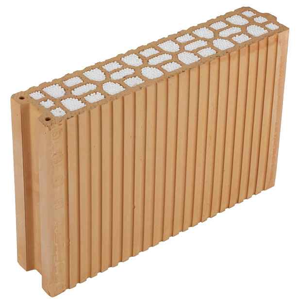 Broušená věncovka HELUZ 8/25 2in1 s tepelnou izolací 375×80×249 mm