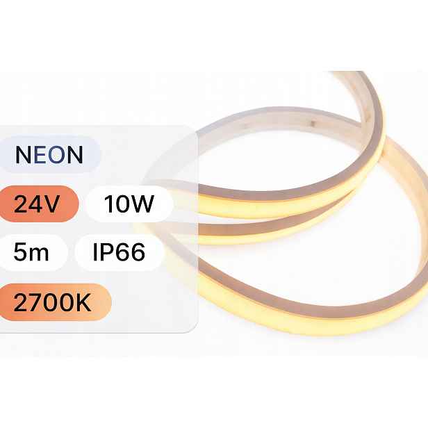 Led páska neonová 9,8 x 5,5 mm teplá barva 2700K