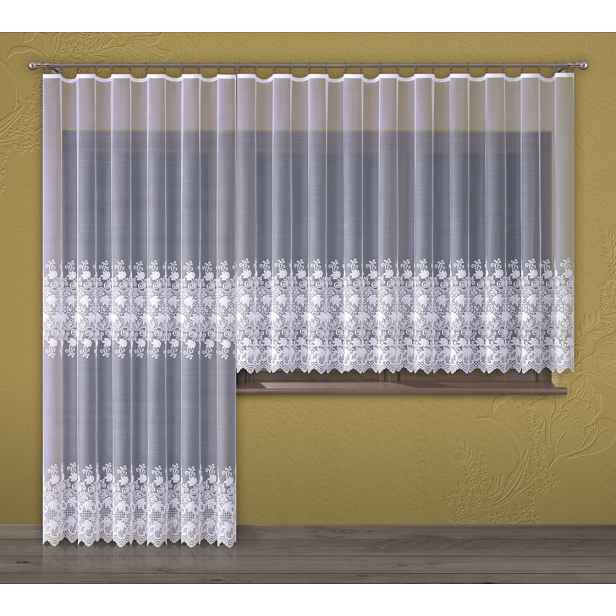 Mg Záclona žakár 628/42 Bílá 350x250 cm hotová obšitá Bt M