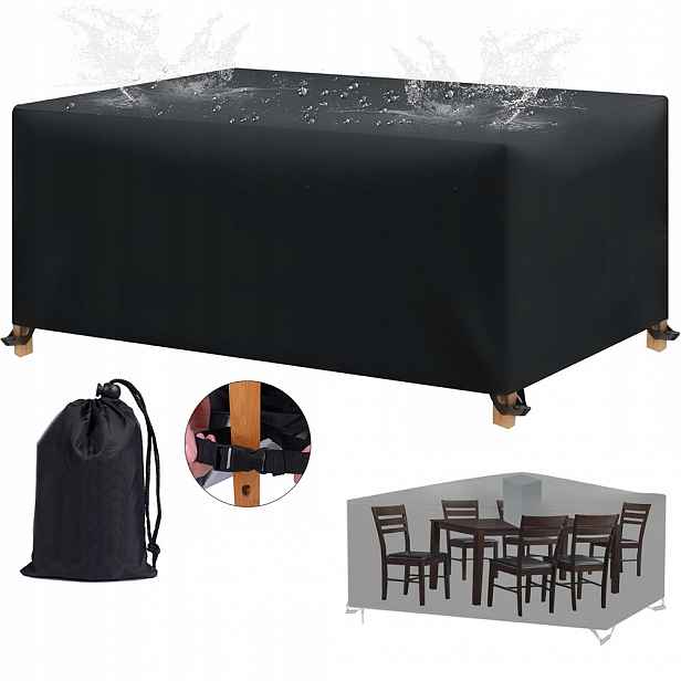 Obal na zahradní nábytek 230x165x80 cm voděodolný černý 210D