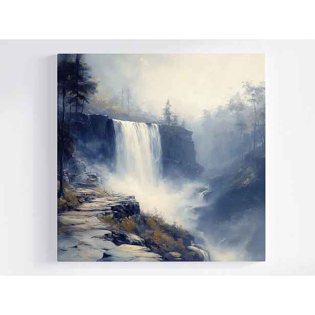 Obraz Na Plátně Canvas Krajina Hory Skály Vodopád Řeka Cesta Stezka 50x50