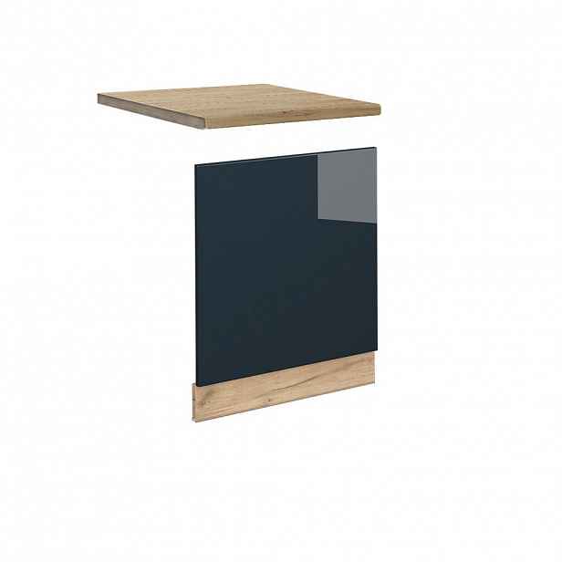 Vicco PŘEDNÍ PANEL Fame-Line Tmavě modrá s vysokým leskem 60 cm , PD Dub