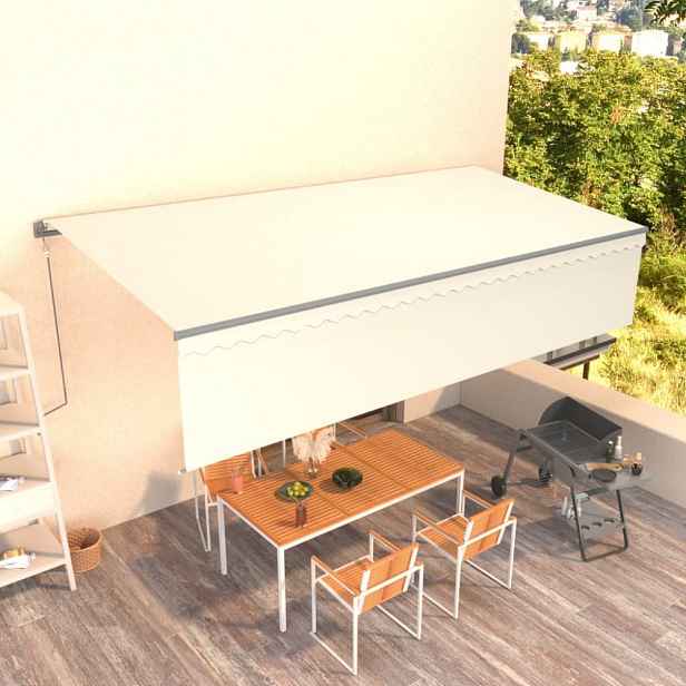 Automatická markýza s roletou 400x300 cm Dekorhome Krémová