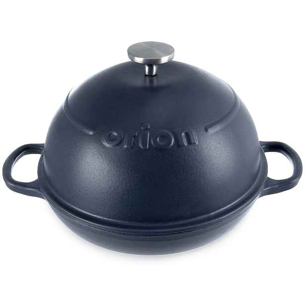 Litinová hustilka s víkem 2v1 Granátová Litina Smalt 1,6 L Orion