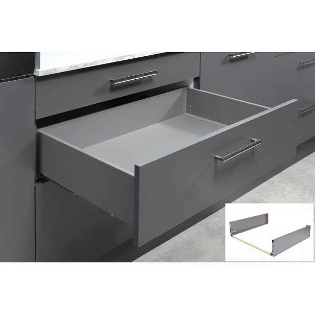 Šuplík Hafele Matrix S Slim 2.0 Střední H135 550 Šedá matná