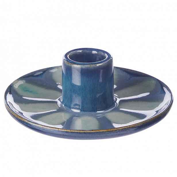 Butlers SEVENTIES Svícen na dlouhou svíčku - modrá