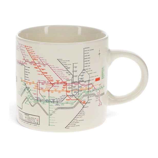 Béžový keramický hrnek 350 ml Heritage Tube Map – Rex London
