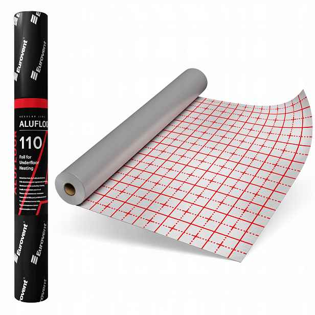 Fólie Pod Podlahové Vytápění Aluminiová Eurovent Alufloor 110 g 50 m2
