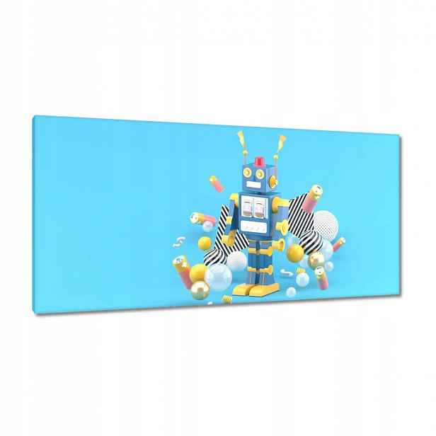 Obrazy 115x55 Modrý robotický robot