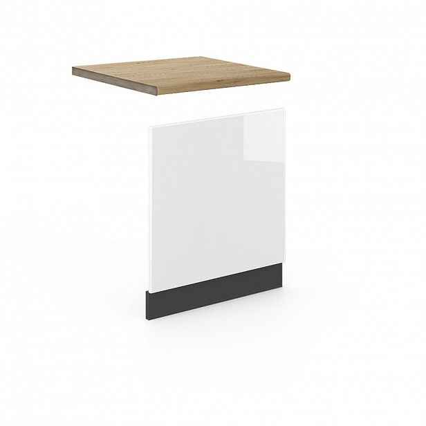 Vicco PŘEDNÍ PANEL Fame-Line Bílá vysoký lesk 60 cm , PD Dub