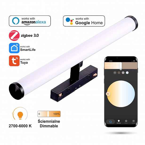 Led reflektor Zigbee Barrel 12W Smart Track 48VDC 2700-6000K stmívatelný