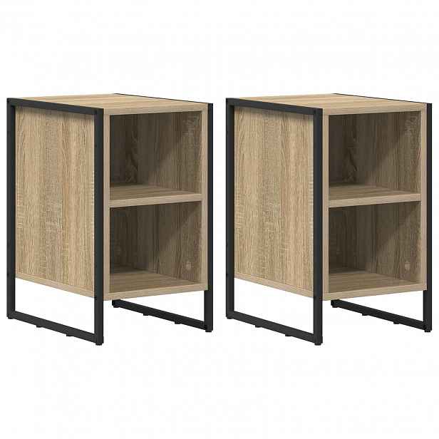 vidaXL Noční stolek 2 ks Dub sonoma 39,5 x 30 x 50 cm Kompozitní dřevo