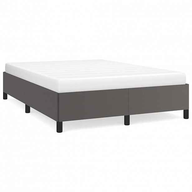 vidaXL Rám postele bez matrace šedá 140 x 200 cm umělá kůže