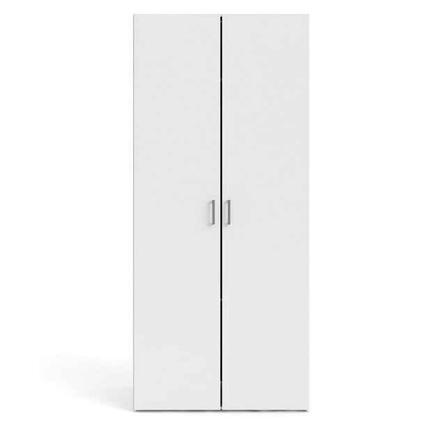 Bílá šatní skříň 78x175 cm Space – Tvilum