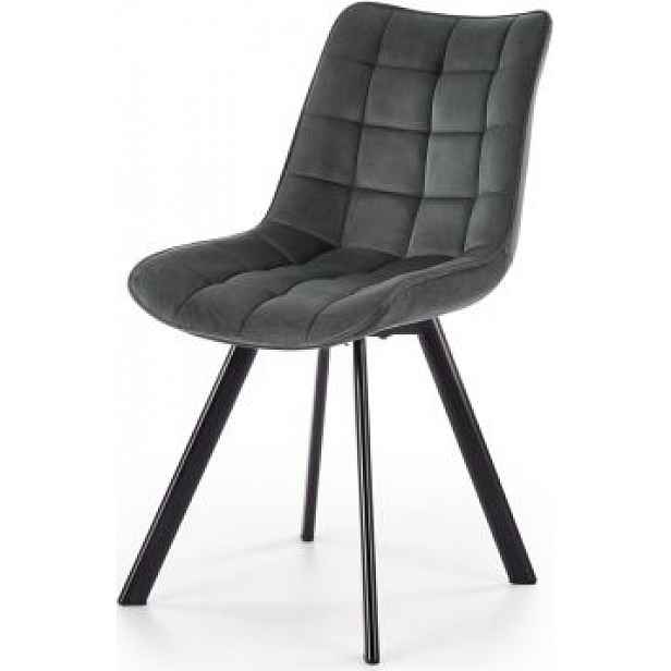 Jídelní židle tmavěšedá - Výška: 84 cm