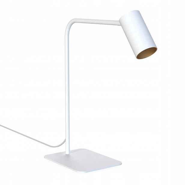 Bílá stolní lampa Mono s elastickým ramenem pro kancelář Nowodvorski