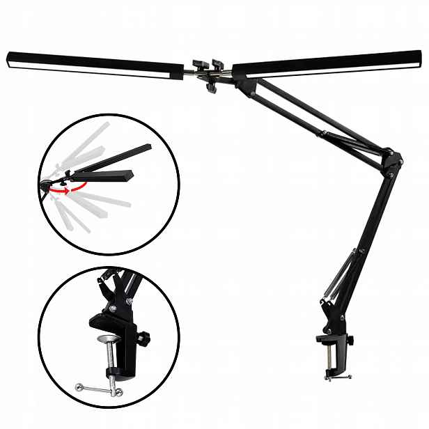 Led Kreslicí Stolní Lampa Polino 14W 3000K/4000K/6000K černá