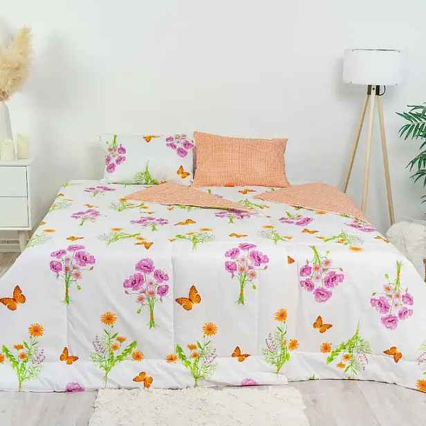 Stanex CLASSIC letní set Jaro oranžová, 140 x 200 cm, 40 x 60 cm