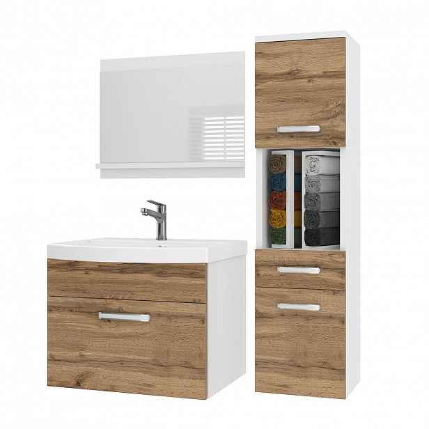 B BELINI GROUP KOUPELNOVÝ NÁBYTEK Koupelnová SADA PRI M3, Zlatohnědá matná, 90 cm