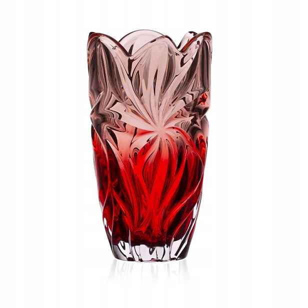 Bohemia Flora Red Pink Váza 280 MM