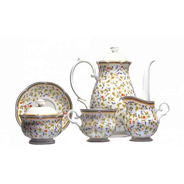 Porcelán Zepter Flora - kávová souprava pro 6 osob (15ks)