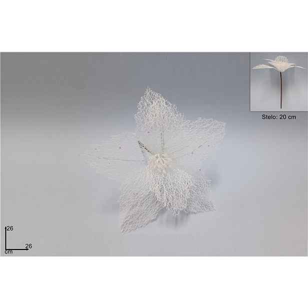 PROHOME - Květ zápich 26cm bílý