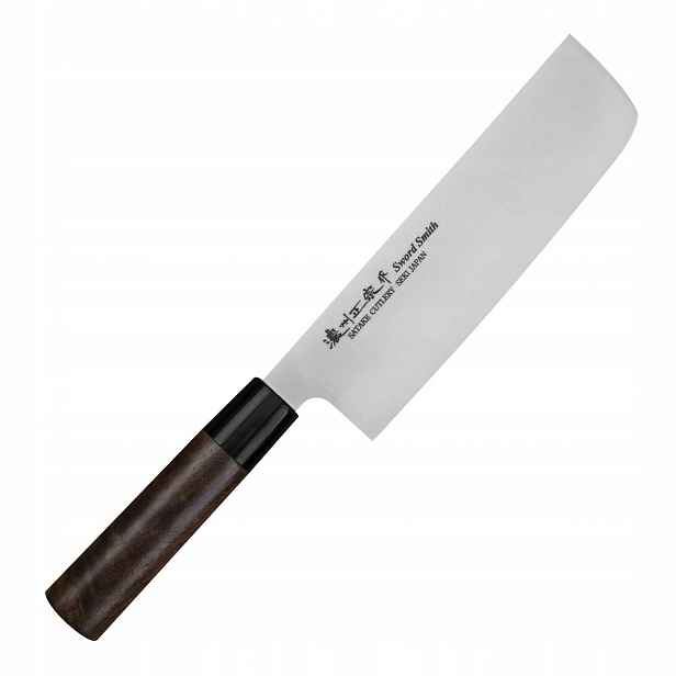 Satake Kenta Ořech japonský kuchyňský Nůž Nakiri sekací nůž 16cm
