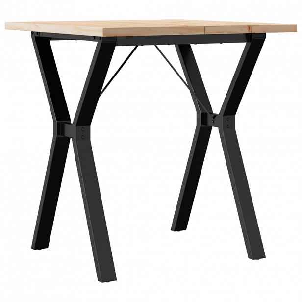 vidaXL Jídelní stůl s Y rámem 70 x 70 x 75,5 cm borové dřevo a ocel