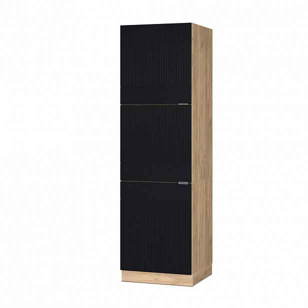Vicco VYSOKÁ SKŘÍŇ Fame-Line, Černý pruhovaný/Zlatý mocný dub, 60 cm