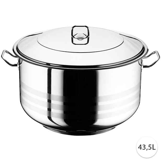 Arian Velký nerezový gastro hrnec s poklicí 43,5L, 10492