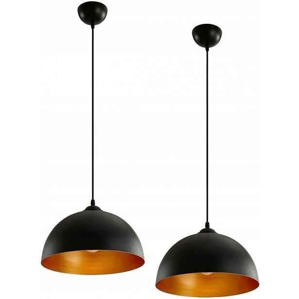 Moderní Závěsné Lampy Černá/Zlatá závěsná lampa 2ks