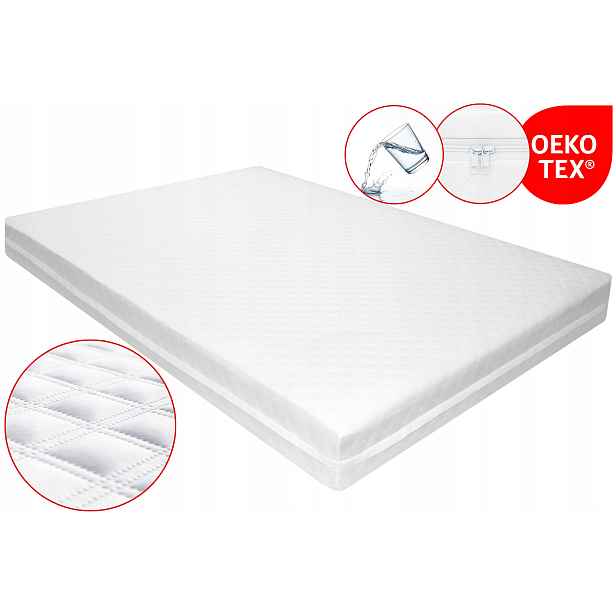 Pikovaný Obal Na Matrace 90x190 Voděodolný Se Zapínáním Na Zip 170G/M2