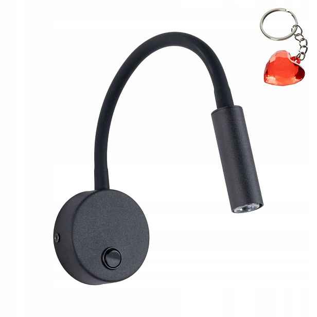 Nástěnné svítidlo na výložníku flex s vypínačem Lagos Black 5922 Tk Lighting
