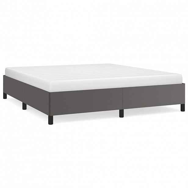 vidaXL Rám postele šedá 160 x 200 cm umělá kůže