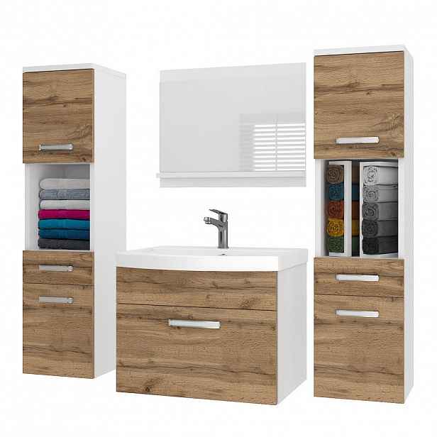 B BELINI GROUP KOUPELNOVÝ NÁBYTEK Koupelnová SADA PRI M6, Zlatohnědá matná, 120 cm