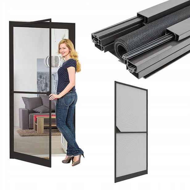 Moskytiéra Dveří Alu 100X215 Antracit Basic Plus Easy life Mako