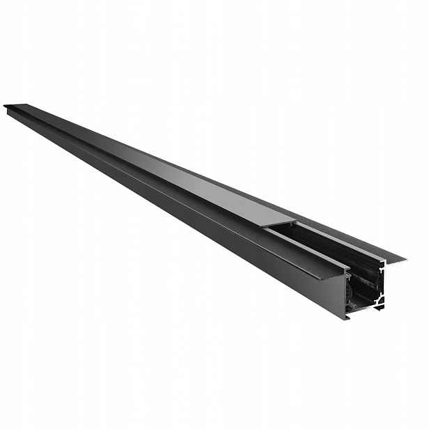 Podomítková magnetická lišta LL-16C Mini Magnetic 100 cm černá