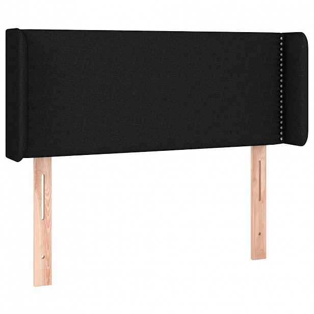 vidaXL Čelo postele typu ušák černé 93x16x78/88 cm textil