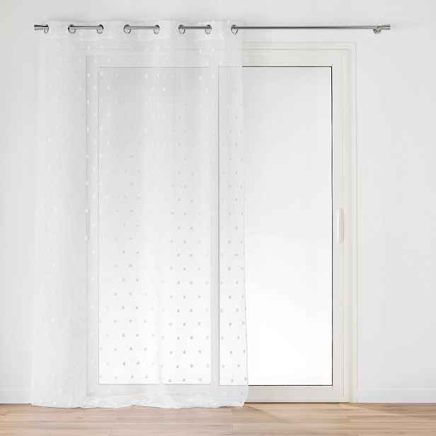 Záclona Bílá S Puntíky Záclona Do Obývacího Pokoje Ložnice 240 x 140 CM