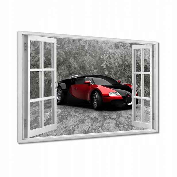 Obrazy 120x80 Bugatti Veyron Červená
