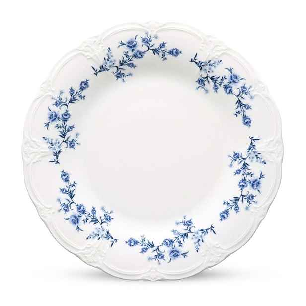 Bílý/modrý porcelánový talíř ø 21 cm Retro – BonBistro