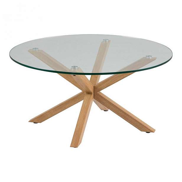 Příruční stolek se skleněnou deskou Actona Heaven, ⌀ 82 cm
