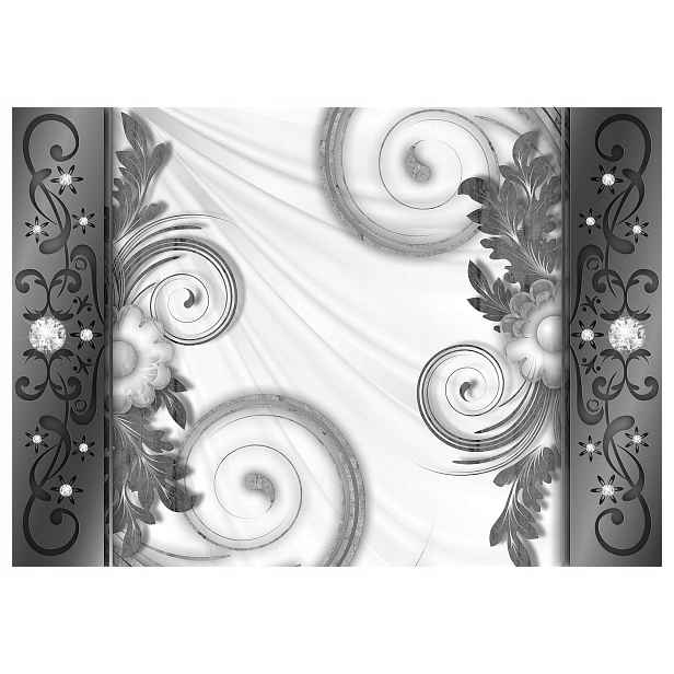 Vliesová fototapeta Květiny bílé pozadí mramor motivy dekor 250x175 lepidlo