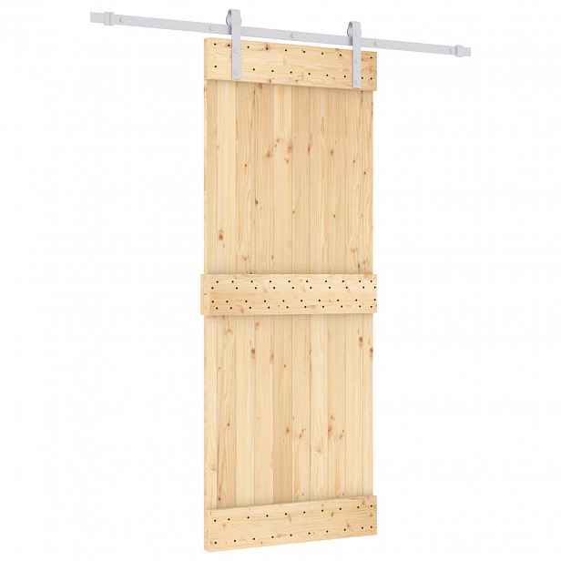 vidaXL Posuvné dveře 80 x 210 cm Masivní borové dřevo (neupravené)