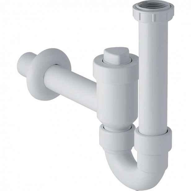 Geberit - Trubková zápachová uzávěrka, uzavíratelná, zpětný ventil, vývod vodorovný, d 50 mm 152.861.11.1